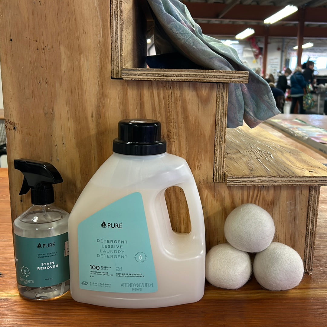 Laundry soap, stain remover and dryer balls